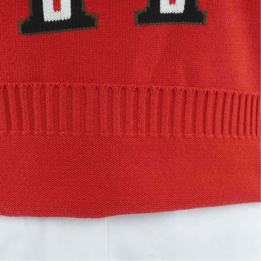 [トミー ヒルフィガー ゴルフ] TOMMY HILFIGER GOLF レディース レタリング クルーネックニット  THLA663 レッド　詳細8