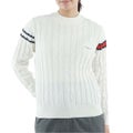 [トミー ヒルフィガー ゴルフ] TOMMY HILFIGER GOLF レディース 撥水 ケーブル柄 ボトルネックニット  THLA664 オフホワイト　詳細
