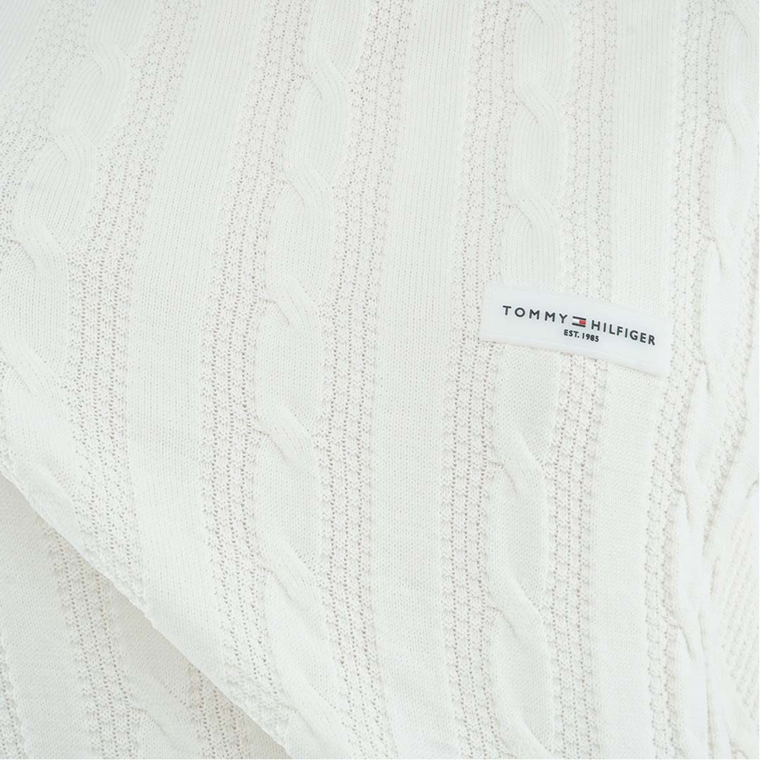[トミー ヒルフィガー ゴルフ] TOMMY HILFIGER GOLF レディース 撥水 ケーブル柄 ボトルネックニット  THLA664 オフホワイト　詳細6