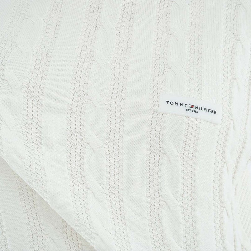 [トミー ヒルフィガー ゴルフ] TOMMY HILFIGER GOLF レディース 撥水 ケーブル柄 ボトルネックニット  THLA664 オフホワイト　詳細6