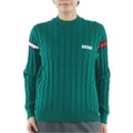 [トミー ヒルフィガー ゴルフ] TOMMY HILFIGER GOLF レディース 撥水 ケーブル柄 ボトルネックニット  THLA664 グリーン　詳細