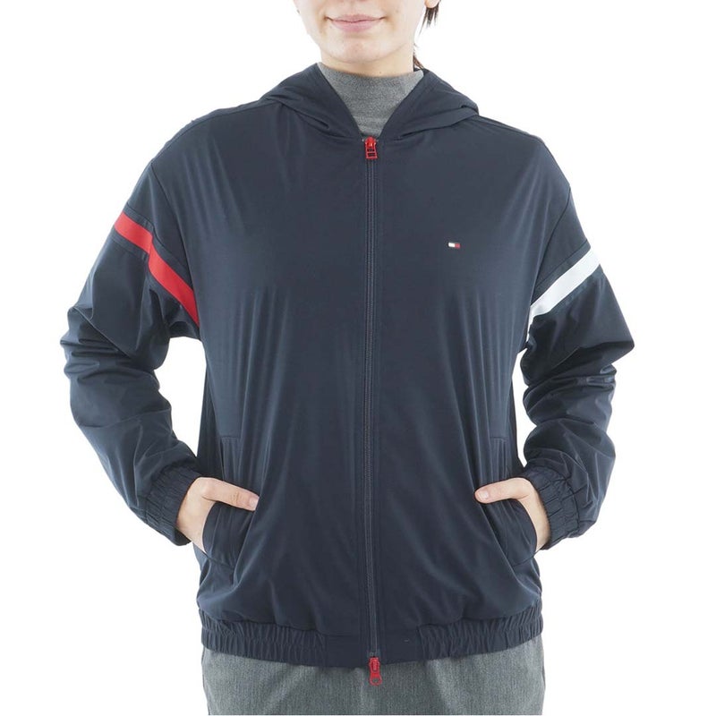 [トミー ヒルフィガー ゴルフ]　TOMMY HILFIGER GOLF　レディース トリコ ウインドジャケット　THLA665　ネイビー　詳細