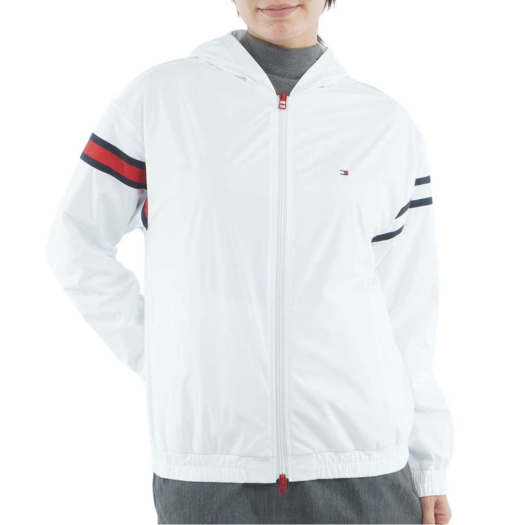 [トミー ヒルフィガー ゴルフ]　TOMMY HILFIGER GOLF　レディース トリコ ウインドジャケット　THLA665　ホワイト　詳細