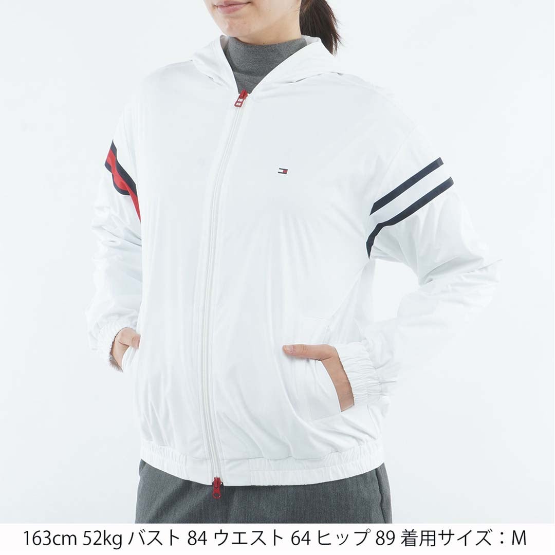 [トミー ヒルフィガー ゴルフ]　TOMMY HILFIGER GOLF　レディース トリコ ウインドジャケット　THLA665　ホワイト　詳細1