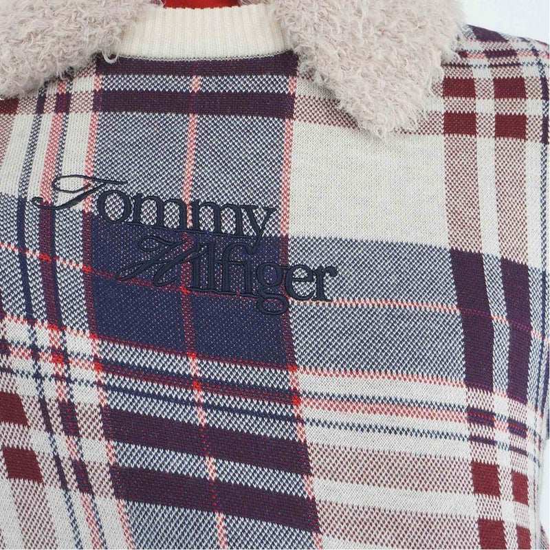 [トミー ヒルフィガー ゴルフ] TOMMY HILFIGER GOLF レディース 衿付き チェックジャカードニット  THLA668 アイボリー　詳細7