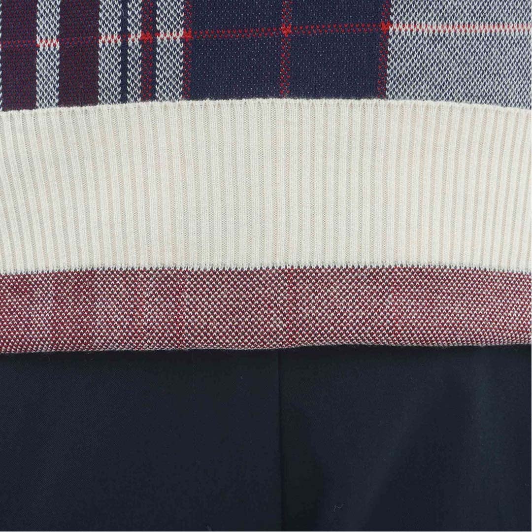 [トミー ヒルフィガー ゴルフ] TOMMY HILFIGER GOLF レディース 衿付き チェックジャカードニット  THLA668 アイボリー　詳細8