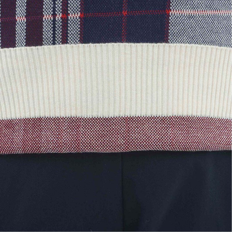 [トミー ヒルフィガー ゴルフ] TOMMY HILFIGER GOLF レディース 衿付き チェックジャカードニット  THLA668 アイボリー　詳細8