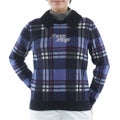 [トミー ヒルフィガー ゴルフ] TOMMY HILFIGER GOLF レディース 衿付き チェックジャカードニット  THLA668 ネイビー　詳細