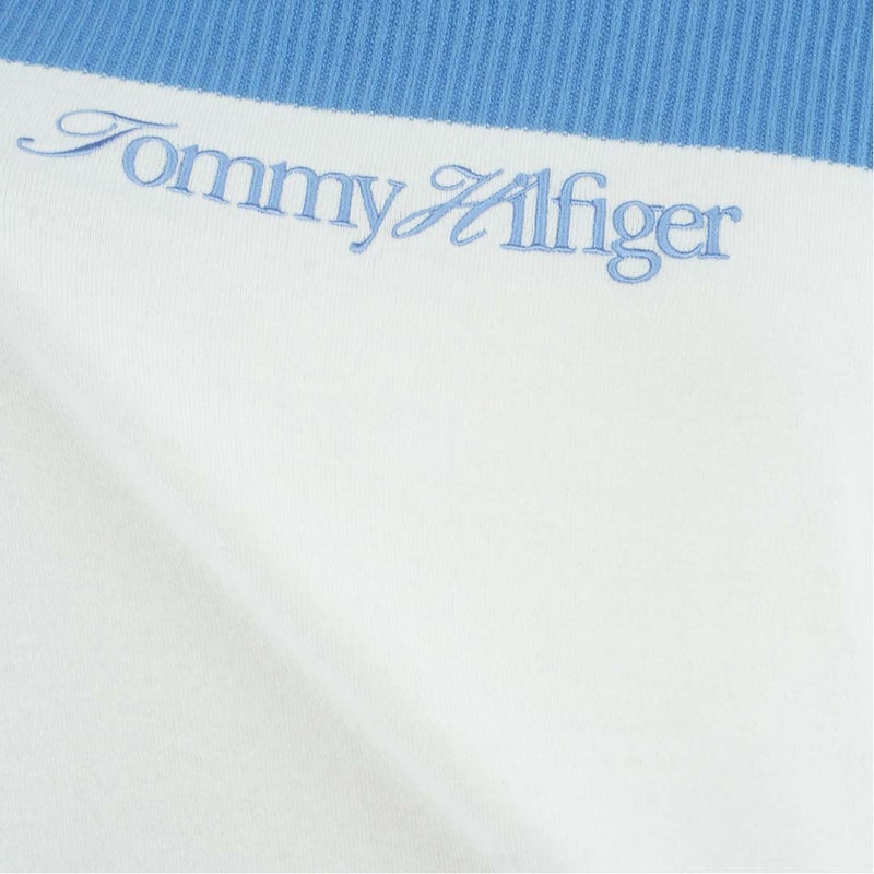 [トミー ヒルフィガー ゴルフ]TOMMY HILFIGER GOLF　レディース カラーブロック ハイネックニット　アイスブルー　THLA682　詳細7