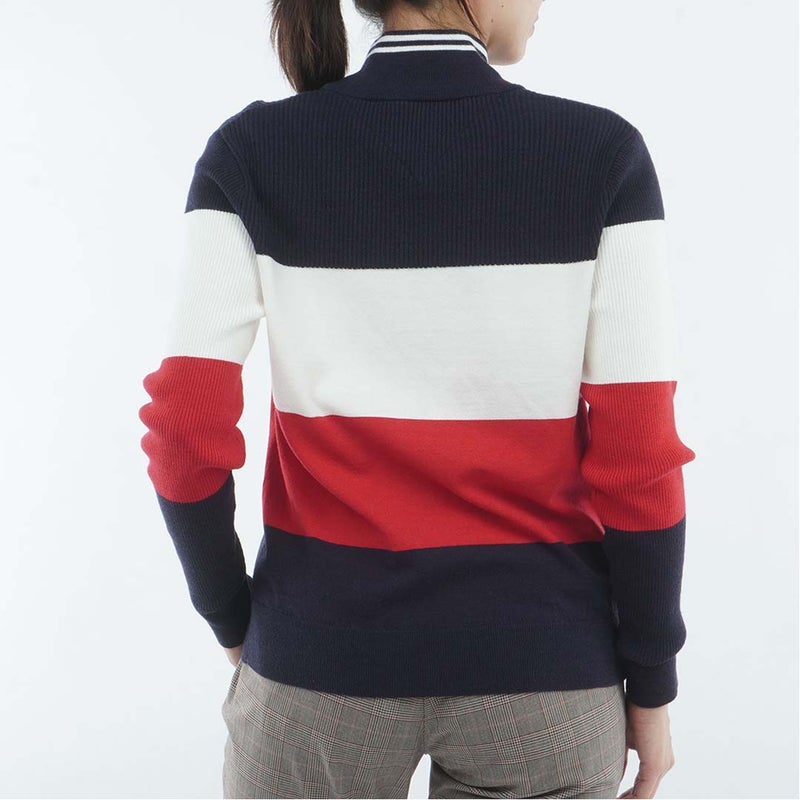 [トミー ヒルフィガー ゴルフ]TOMMY HILFIGER GOLF　レディース カラーブロック ハイネックニット　トリコロール　THLA682　詳細2
