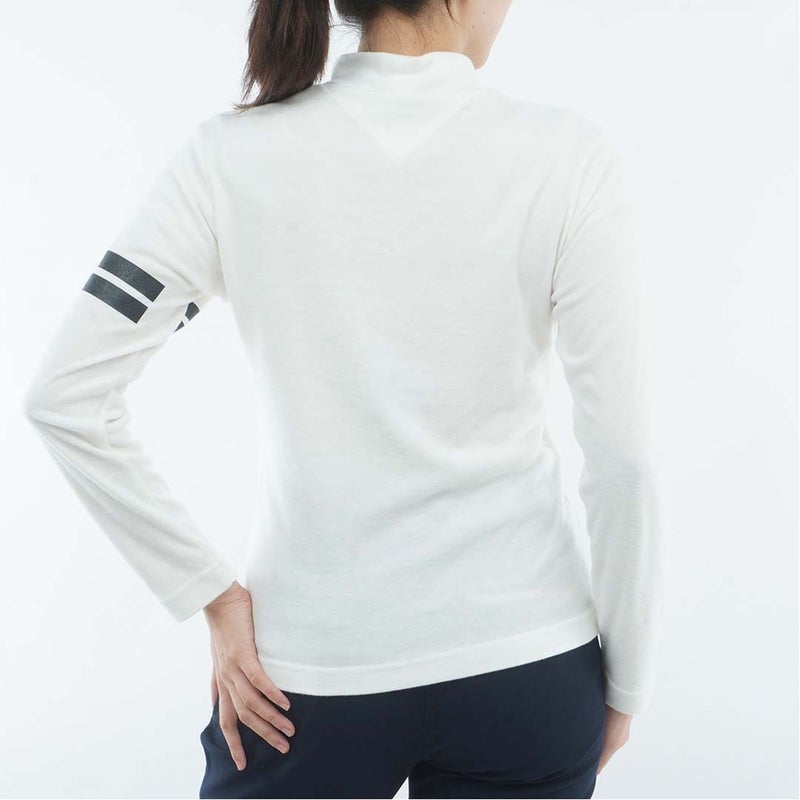 [トミー ヒルフィガー ゴルフ]TOMMY HILFIGER GOLF　レディース 長袖 ニーラインモックシャツ　ホワイト　THLA670　詳細2
