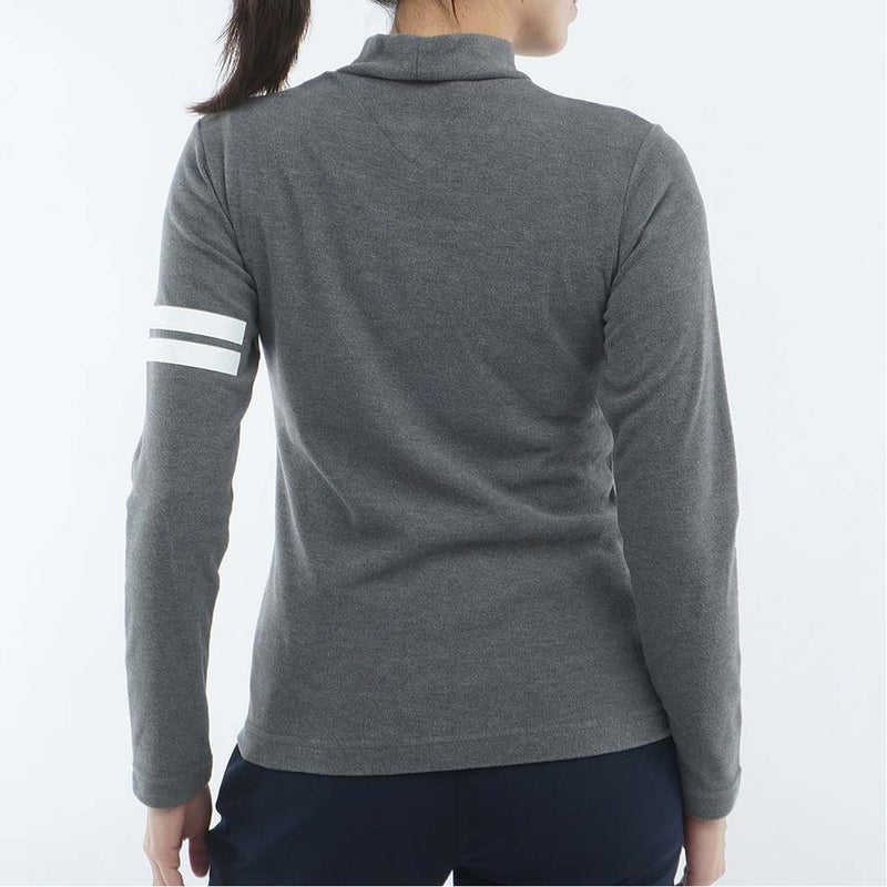 [トミー ヒルフィガー ゴルフ]TOMMY HILFIGER GOLF　レディース 長袖 ニーラインモックシャツ　グレー　THLA670　詳細2