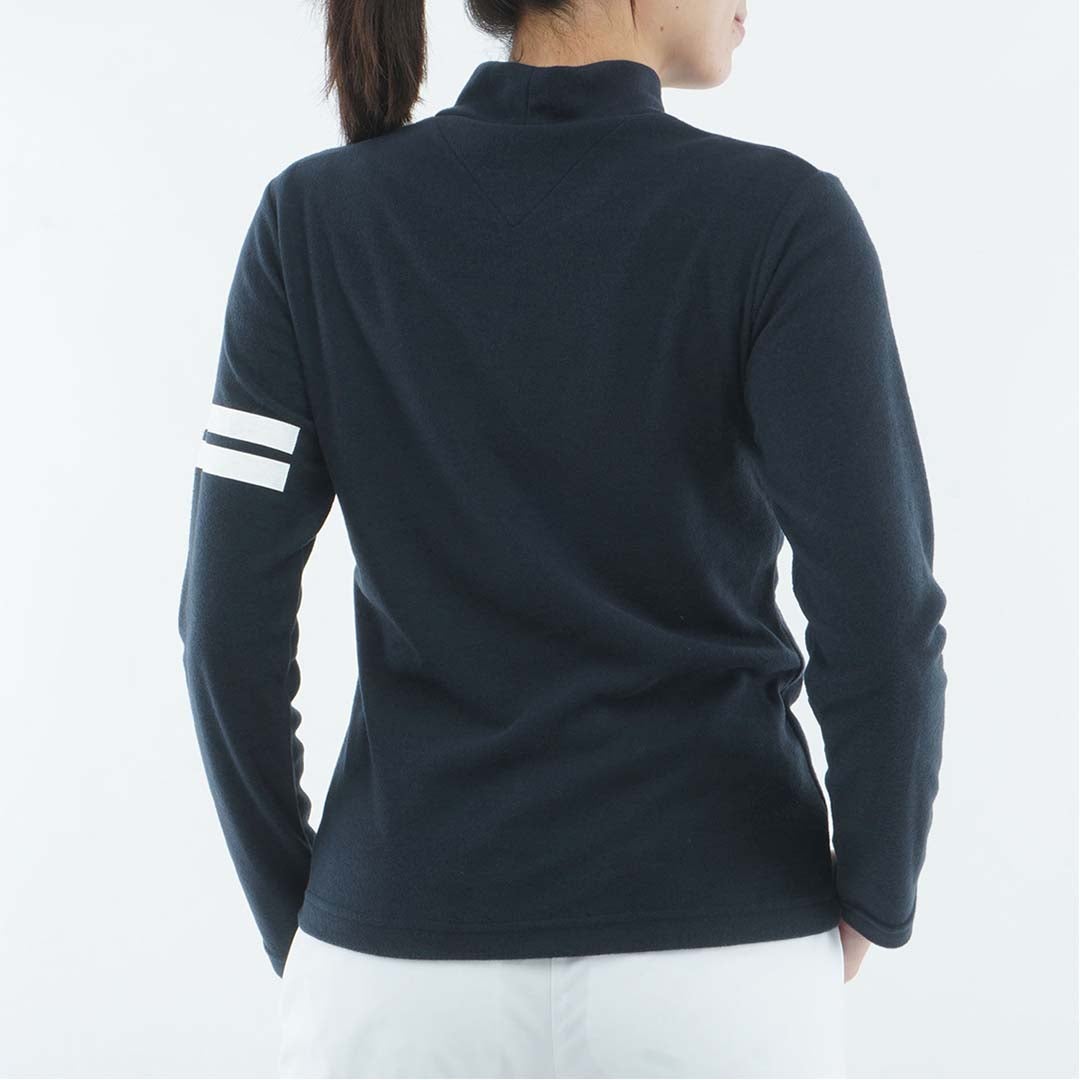 [トミー ヒルフィガー ゴルフ]TOMMY HILFIGER GOLF　レディース 長袖 ニーラインモックシャツ　ネイビー　THLA670　詳細2