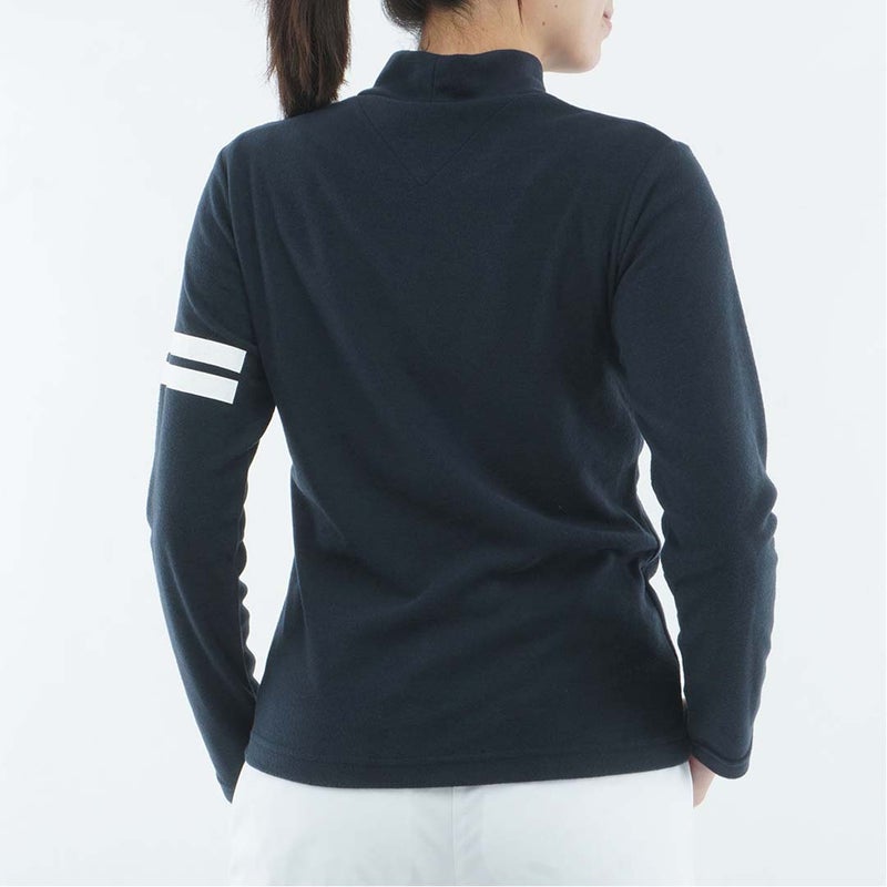 [トミー ヒルフィガー ゴルフ]TOMMY HILFIGER GOLF　レディース 長袖 ニーラインモックシャツ　ネイビー　THLA670　詳細2