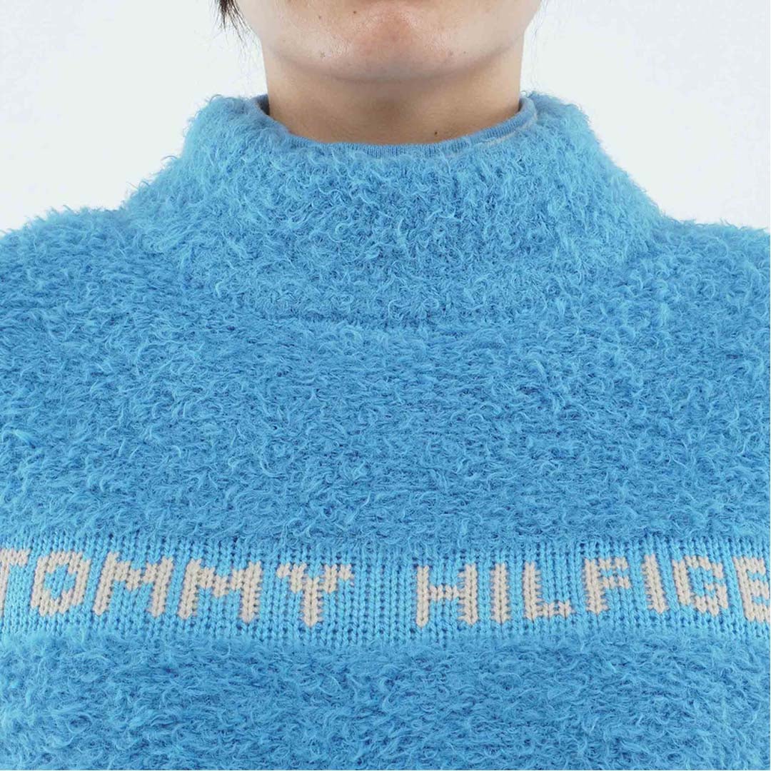 [トミー ヒルフィガー ゴルフ]TOMMY HILFIGER GOLF　レディース フェザー ニットベスト　アイスブルー　THLA672　詳細5