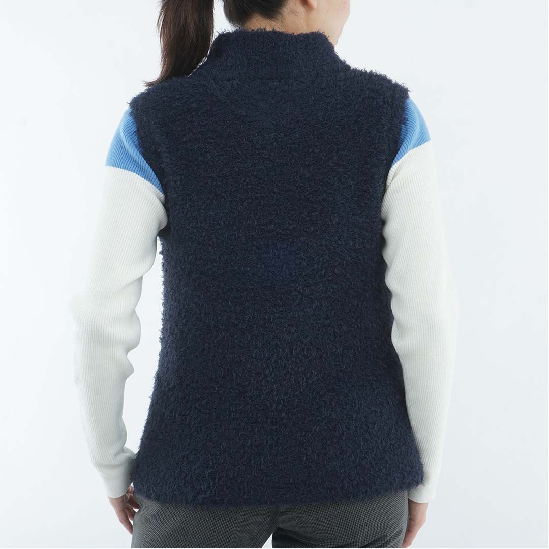 [トミー ヒルフィガー ゴルフ]TOMMY HILFIGER GOLF　レディース フェザー ニットベスト　ネイビー　THLA672　詳細2