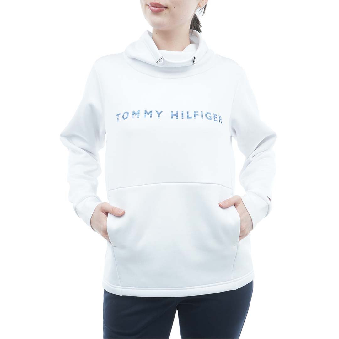 [トミー ヒルフィガー ゴルフ]TOMMY HILFIGER GOLF　レディース 裏起毛フリース スウェット　ホワイト　THLA672　詳細
