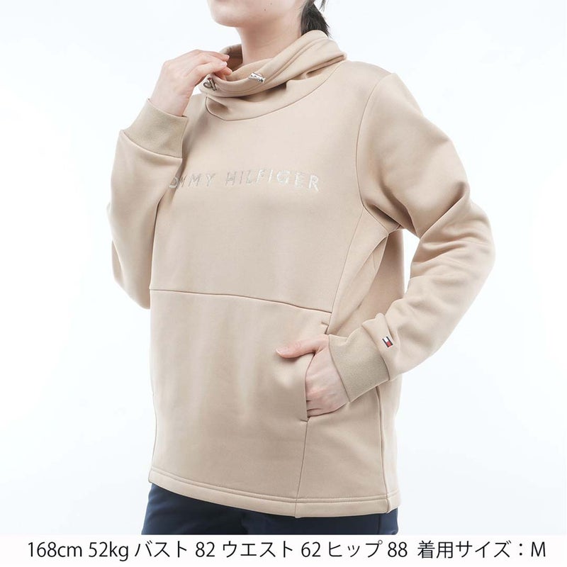 [トミー ヒルフィガー ゴルフ]TOMMY HILFIGER GOLF　レディース 裏起毛フリース スウェット　サンドベージュ　THLA672　詳細1