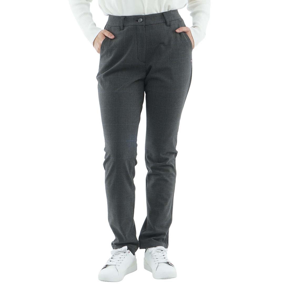 [トミー ヒルフィガー ゴルフ]　TOMMY HILFIGER GOLF　レディース ストレッチツイード ロングパンツ　THLA674　グレー　詳細