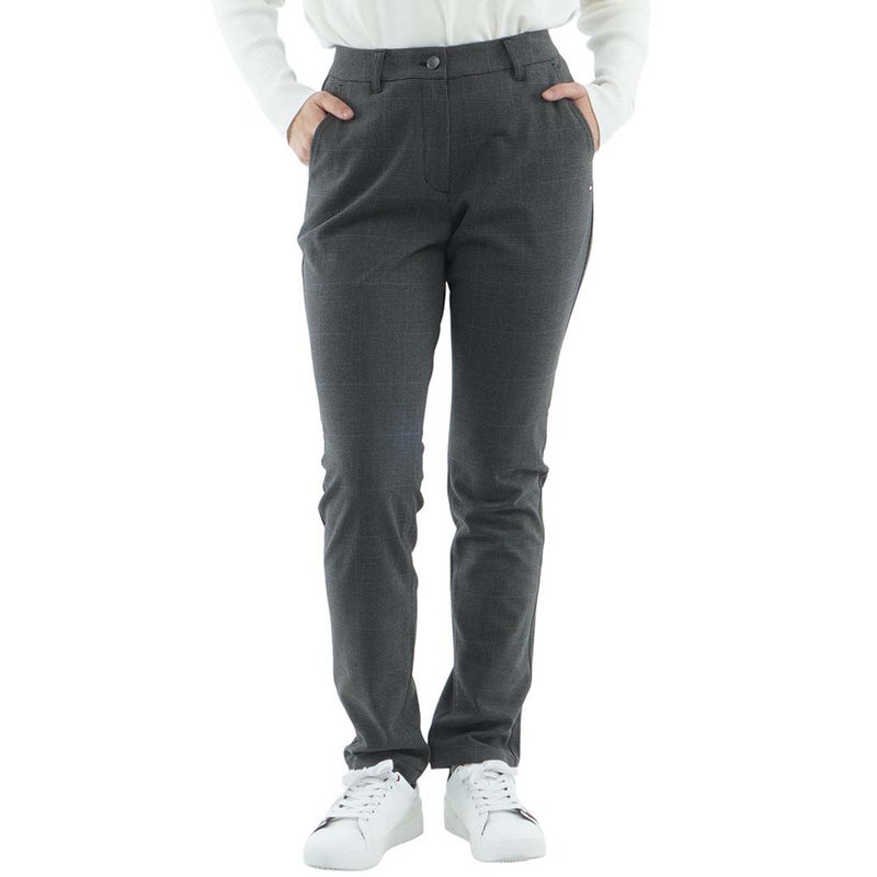 [トミー ヒルフィガー ゴルフ]　TOMMY HILFIGER GOLF　レディース ストレッチツイード ロングパンツ　THLA674　グレー　詳細