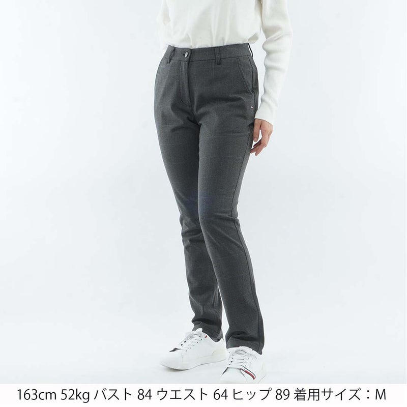 [トミー ヒルフィガー ゴルフ]　TOMMY HILFIGER GOLF　レディース ストレッチツイード ロングパンツ　THLA674　グレー　詳細1