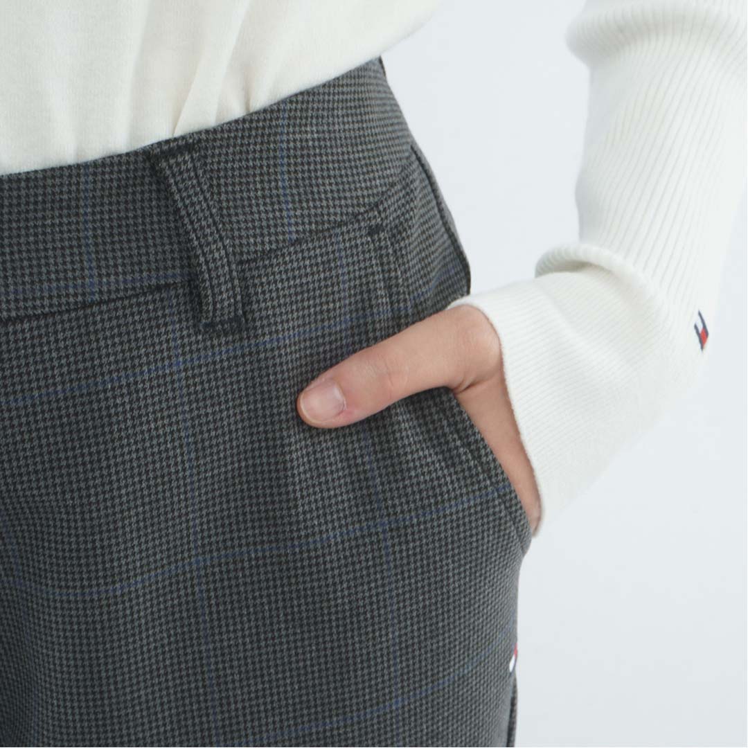 [トミー ヒルフィガー ゴルフ]　TOMMY HILFIGER GOLF　レディース ストレッチツイード ロングパンツ　THLA674　グレー　詳細6