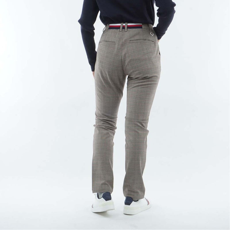 [トミー ヒルフィガー ゴルフ]　TOMMY HILFIGER GOLF　レディース ストレッチツイード ロングパンツ　THLA674　ブラウン　詳細2