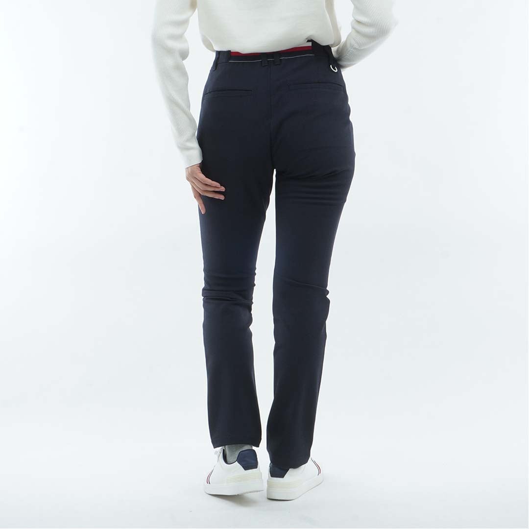 [トミー ヒルフィガー ゴルフ]　TOMMY HILFIGER GOLF　レディース ストレッチツイード ロングパンツ　THLA674　ネイビー　詳細2