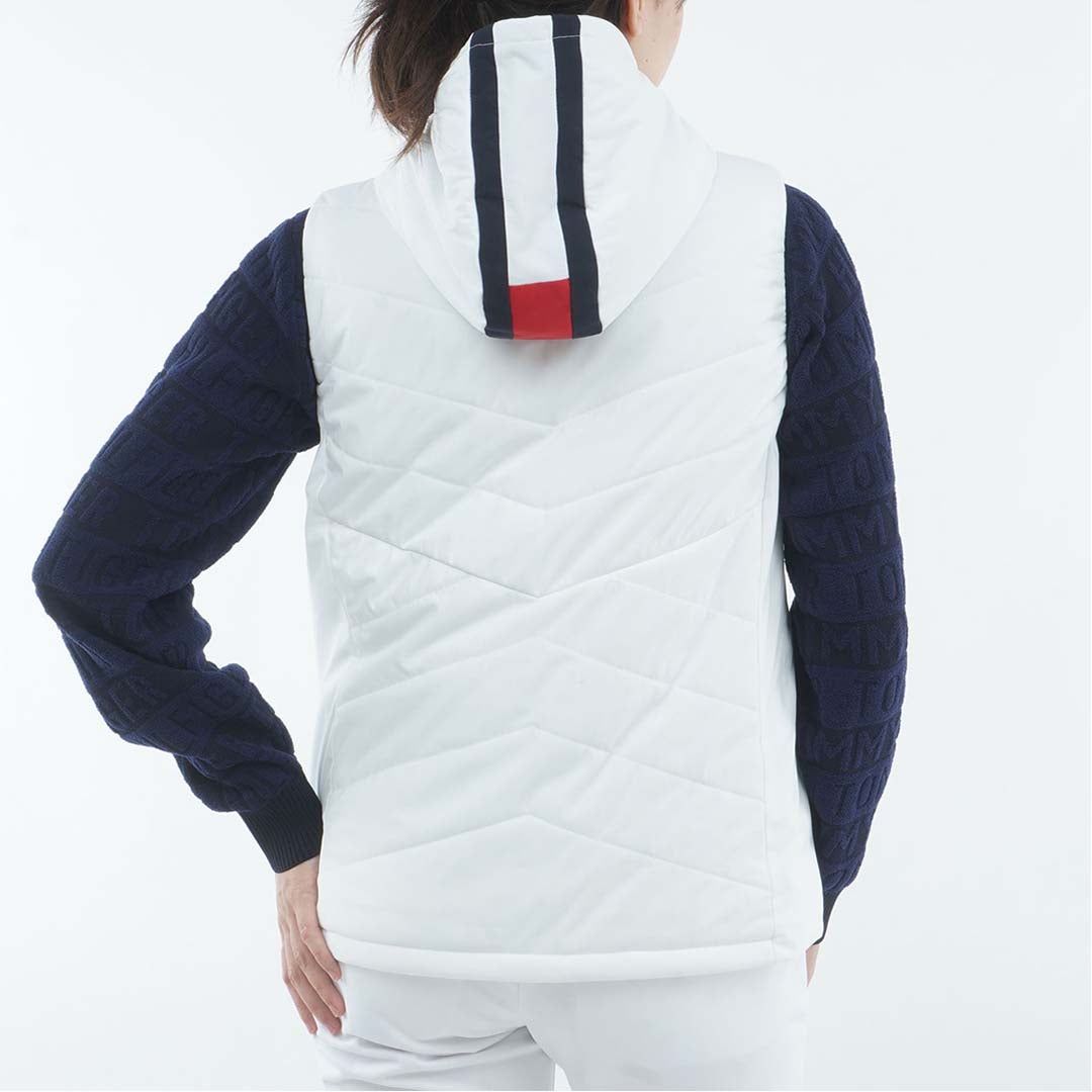  [トミー ヒルフィガー ゴルフ]TOMMY HILFIGER GOLF レディース 中綿キルト ベスト THLA675 ホワイト　詳細3