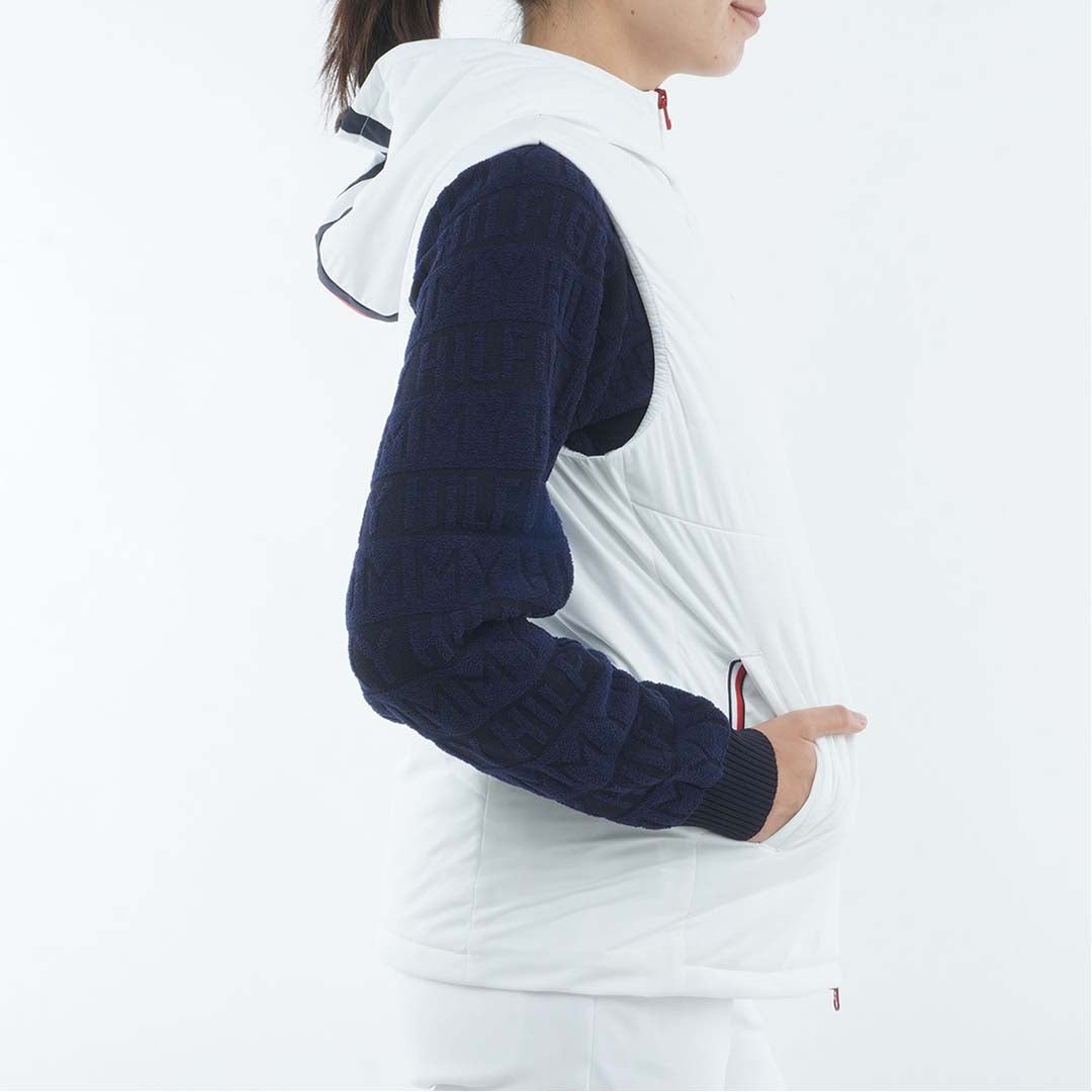  [トミー ヒルフィガー ゴルフ]TOMMY HILFIGER GOLF レディース 中綿キルト ベスト THLA675 ホワイト　詳細4