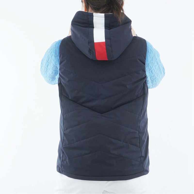  [トミー ヒルフィガー ゴルフ]TOMMY HILFIGER GOLF レディース 中綿キルト ベスト THLA675 ネイビー詳細2