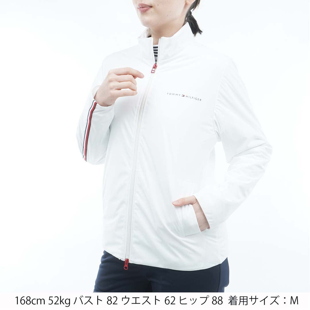  [トミー ヒルフィガー ゴルフ]TOMMY HILFIGER GOLF レディース アクションプリーツ 中綿ジャケット THLA676 ホワイト　詳細1