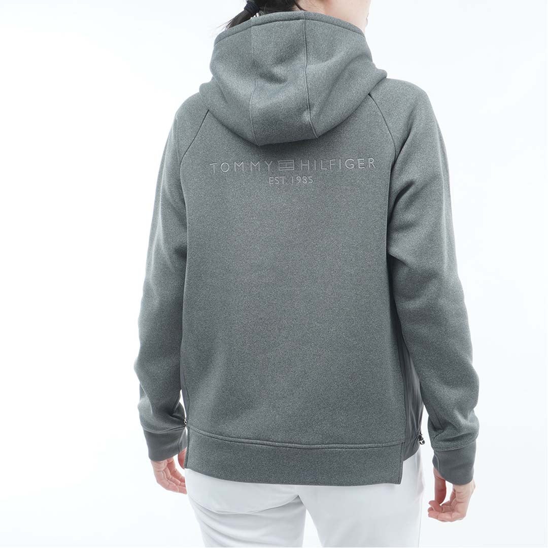 [トミー ヒルフィガー ゴルフ]TOMMY HILFIGER GOLF　レディース 裏起毛フリース パーカージャケット　グレー　THLA677　詳細3