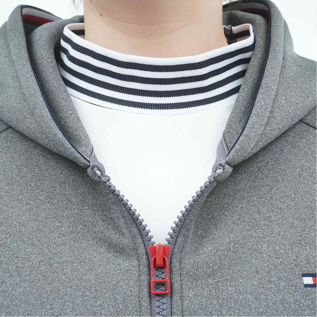 [トミー ヒルフィガー ゴルフ]TOMMY HILFIGER GOLF　レディース 裏起毛フリース パーカージャケット　グレー　THLA677　詳細8