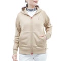[トミー ヒルフィガー ゴルフ]TOMMY HILFIGER GOLF　レディース 裏起毛フリース パーカージャケット　サンドベージュ　THLA677　詳細