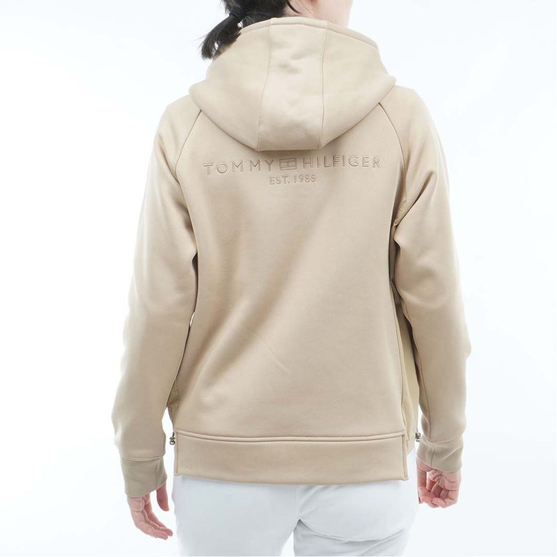 [トミー ヒルフィガー ゴルフ]TOMMY HILFIGER GOLF　レディース 裏起毛フリース パーカージャケット　サンドベージュ　THLA677　詳細2