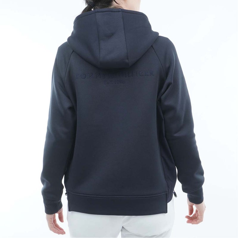 [トミー ヒルフィガー ゴルフ]TOMMY HILFIGER GOLF　レディース 裏起毛フリース パーカージャケット　ネイビー　THLA677　詳細2