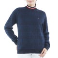 [トミー ヒルフィガー ゴルフ]TOMMY HILFIGER GOLF　レディース ロゴボーダー ハイネックニット　ネイビー　THLA679　詳細
