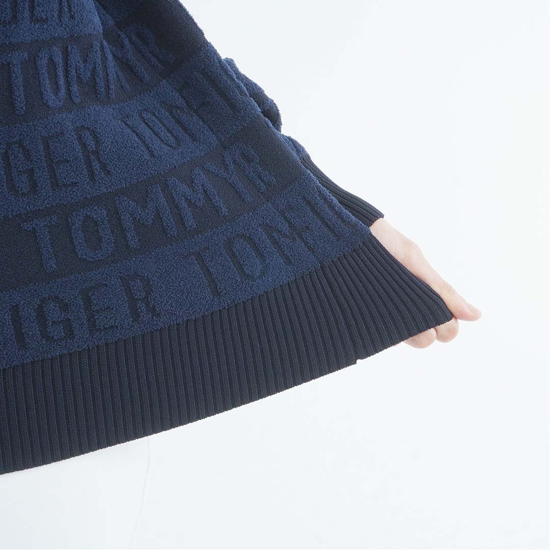 [トミー ヒルフィガー ゴルフ]TOMMY HILFIGER GOLF　レディース ロゴボーダー ハイネックニット　ネイビー　THLA679　詳細6