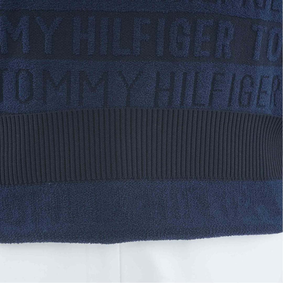 [トミー ヒルフィガー ゴルフ]TOMMY HILFIGER GOLF　レディース ロゴボーダー ハイネックニット　ネイビー　THLA679　詳細8