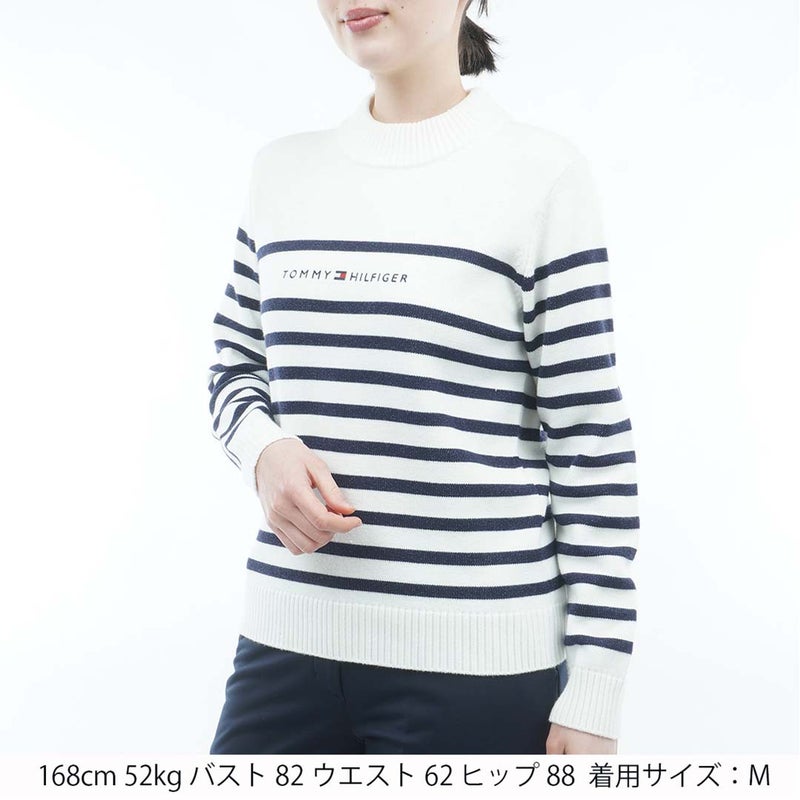 [トミー ヒルフィガー ゴルフ]TOMMY HILFIGER GOLF　レディース ラメモール ボトルネックニット　オフホワイト　THLA680　詳細1