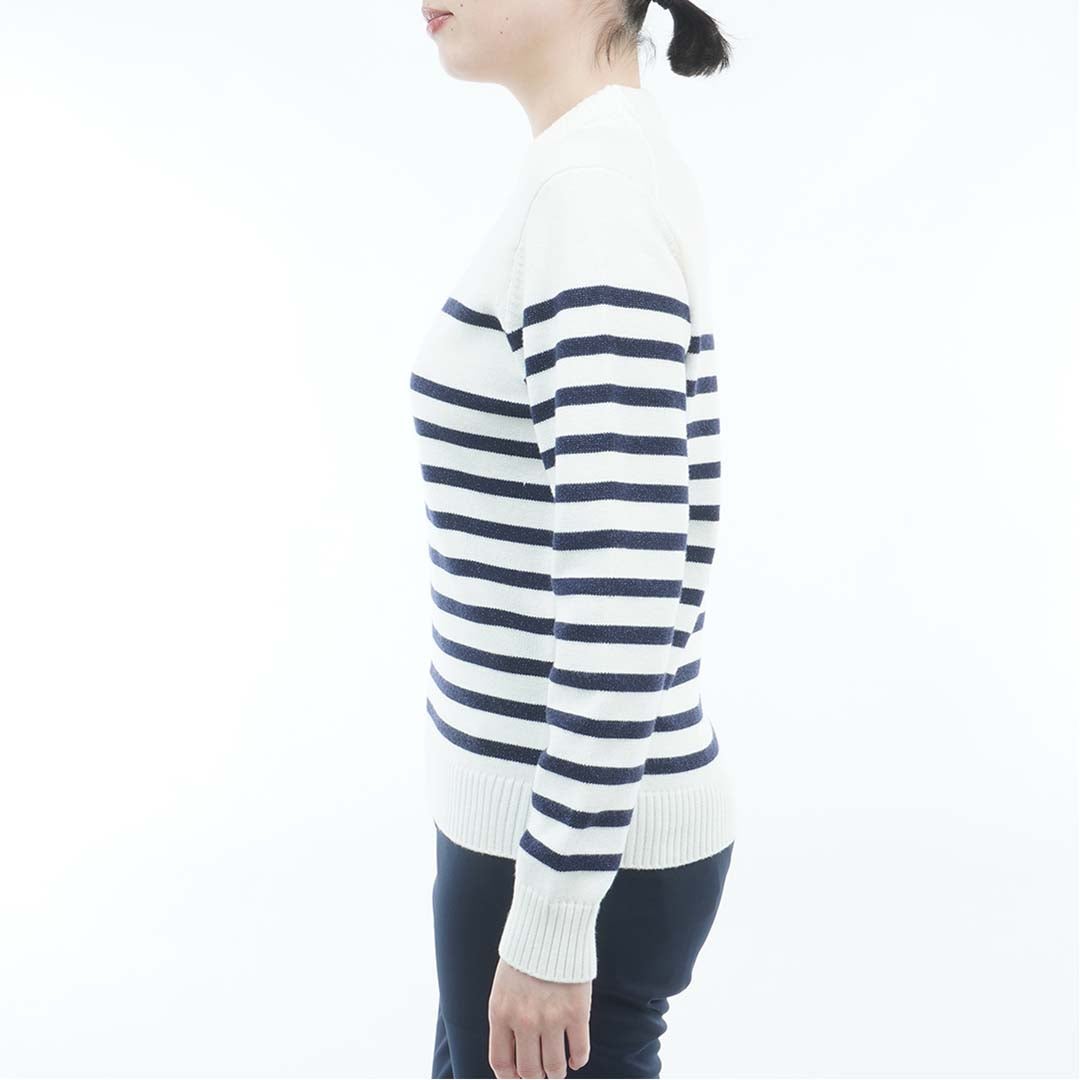 [トミー ヒルフィガー ゴルフ]TOMMY HILFIGER GOLF　レディース ラメモール ボトルネックニット　オフホワイト　THLA680　詳細2