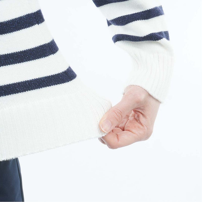 [トミー ヒルフィガー ゴルフ]TOMMY HILFIGER GOLF　レディース ラメモール ボトルネックニット　オフホワイト　THLA680　詳細5