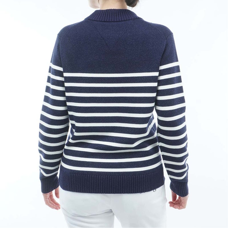 [トミー ヒルフィガー ゴルフ]TOMMY HILFIGER GOLF　レディース ラメモール ボトルネックニット　ネイビー　THLA680　詳細2