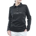 [トミー ヒルフィガー ゴルフ]TOMMY HILFIGER GOLF　レディース スムース裏起毛 長袖ポロシャツ　ブラック　THLA682　詳細