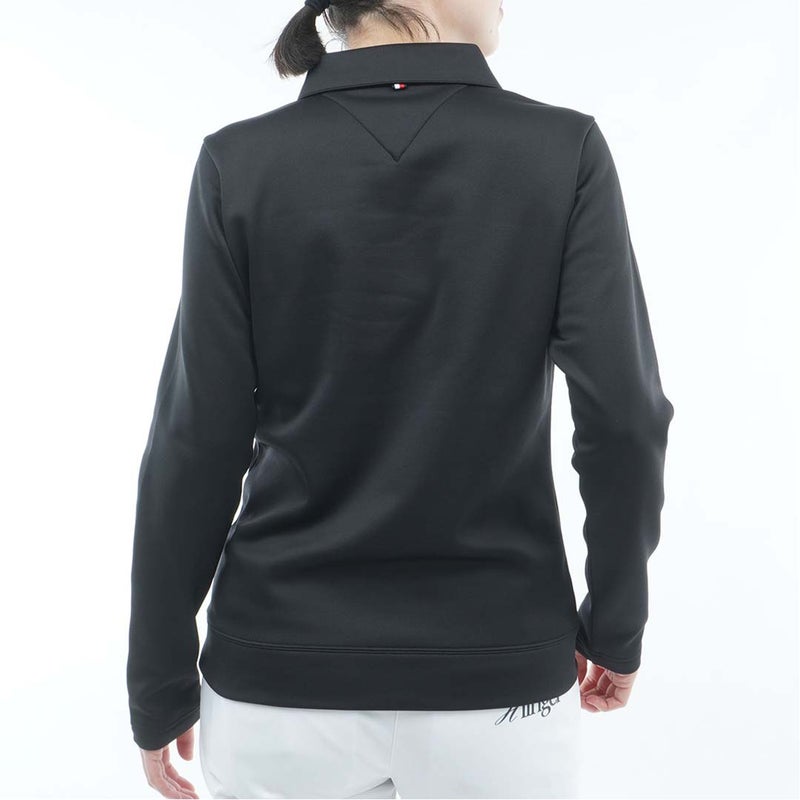 [トミー ヒルフィガー ゴルフ]TOMMY HILFIGER GOLF　レディース スムース裏起毛 長袖ポロシャツ　ブラック　THLA682　詳細3