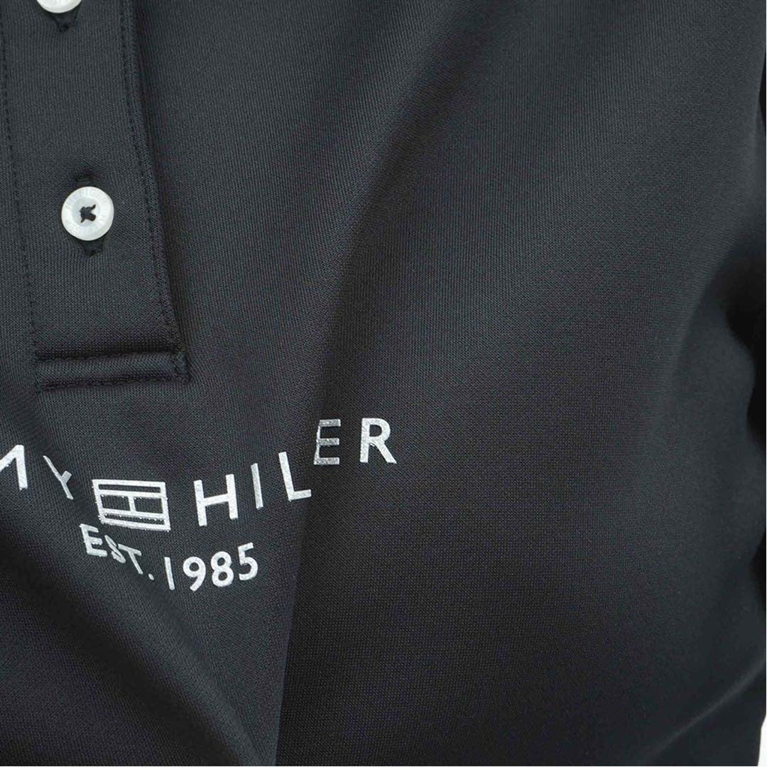 [トミー ヒルフィガー ゴルフ]TOMMY HILFIGER GOLF　レディース スムース裏起毛 長袖ポロシャツ　ブラック　THLA682　詳細8