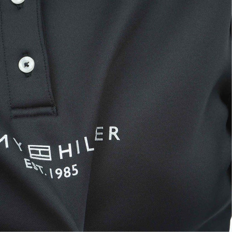 [トミー ヒルフィガー ゴルフ]TOMMY HILFIGER GOLF　レディース スムース裏起毛 長袖ポロシャツ　ブラック　THLA682　詳細8