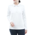[トミー ヒルフィガー ゴルフ]TOMMY HILFIGER GOLF　レディース スムース裏起毛 長袖ポロシャツ　ホワイト　THLA682　詳細