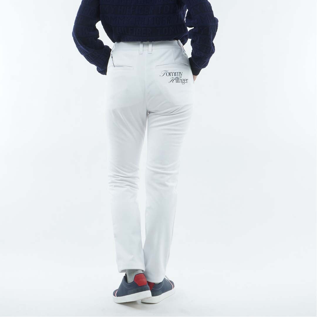  [トミー ヒルフィガー ゴルフ]TOMMY HILFIGER GOLF レディース ボンディング ロングパンツ THLA684 ホワイト　詳細3